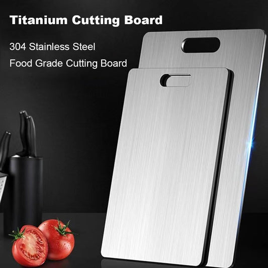 Titanium Cutting Board,Titanium Cutting Boards For Kitchen,Double-Sided Food Grade Cutting Board for Kitchen,Chopping Board for Meat, Fruit,Vegetables, Dishwasher Safe（15.4 * 11 in）, X-Large